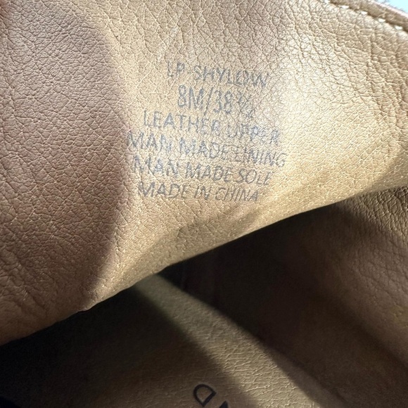 Lucky Brand Shylow Suede Lace Up Wedge Booties Size 8 (38.5) Beige Leather Boots - Picture 9 of 11